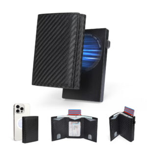 Mini Geldbörse Smart Wallet mit RFID Schutz, für 13 Karten und Scheine Viel Platz für Karten und Geldscheine