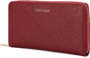 FRENTREE® Clutch Geldbörse Damen - Portemonnaie Damen 100% veganes Leder mit 16 Kartenfächern und Smartphonefach