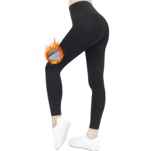 Thermoleggings Damen mit Fleece Gefütterte Thermo Leggings für Winter High Waist Strumpfhose Kuschelig Warm Elastisch