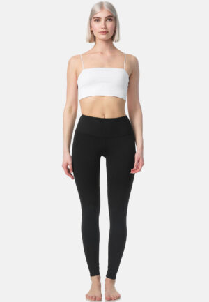 Leggings für Damen, Lange Sport Leggings, Yoga Hose in vielen Farben, Laufhose mit hohem Komfort, High Waist, Schwarz
