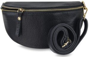 Frentree® Maxi Damen Echtleder-Umhängetasche Aus Italien, Crossbodytasche Mit Abnehmbaren Schultergurten Und Silberenem