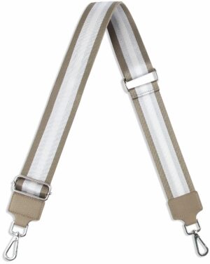 Schulterriemen 5cm Breit, Längenverstellbar mit Karabiner Farbe Silber, viele Mustern