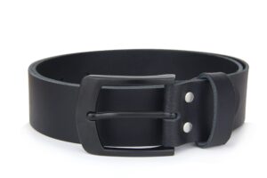 Ledergürtel 100% echtes Leder, MADE IN GERMANY, schwarze Schnalle, 38 mm breit, Herren Gürtel, Größe 100