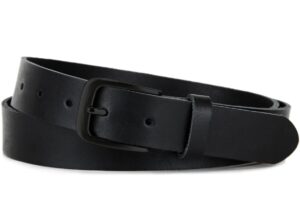 Ledergürtel mit schwarzer Schnalle, 3 cm – Made in Germany