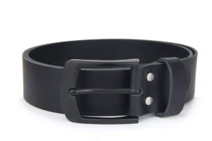Ledergürtel mit schwarzer Dornschnalle, 3,8 cm – Made in Germany