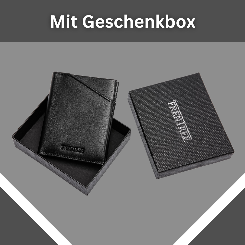 Herren-Geldbörse aus schwarzem Nappaleder im Hochformat mit RFID-Schutz – Bild 6