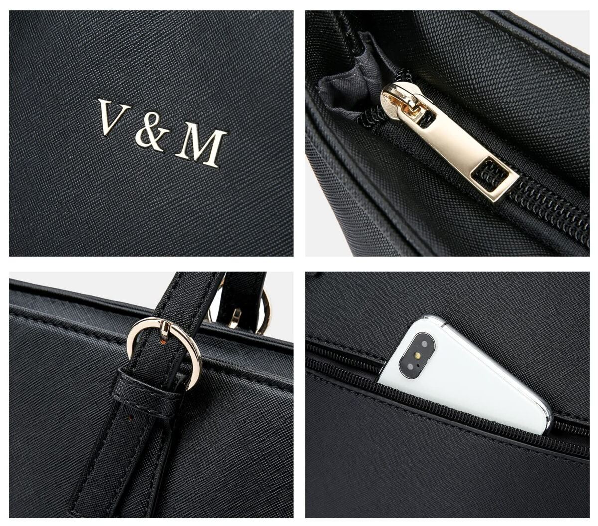 Eleganter Damen-Shopper mit Reißverschluss und verstellbaren Trägern – Bild 5