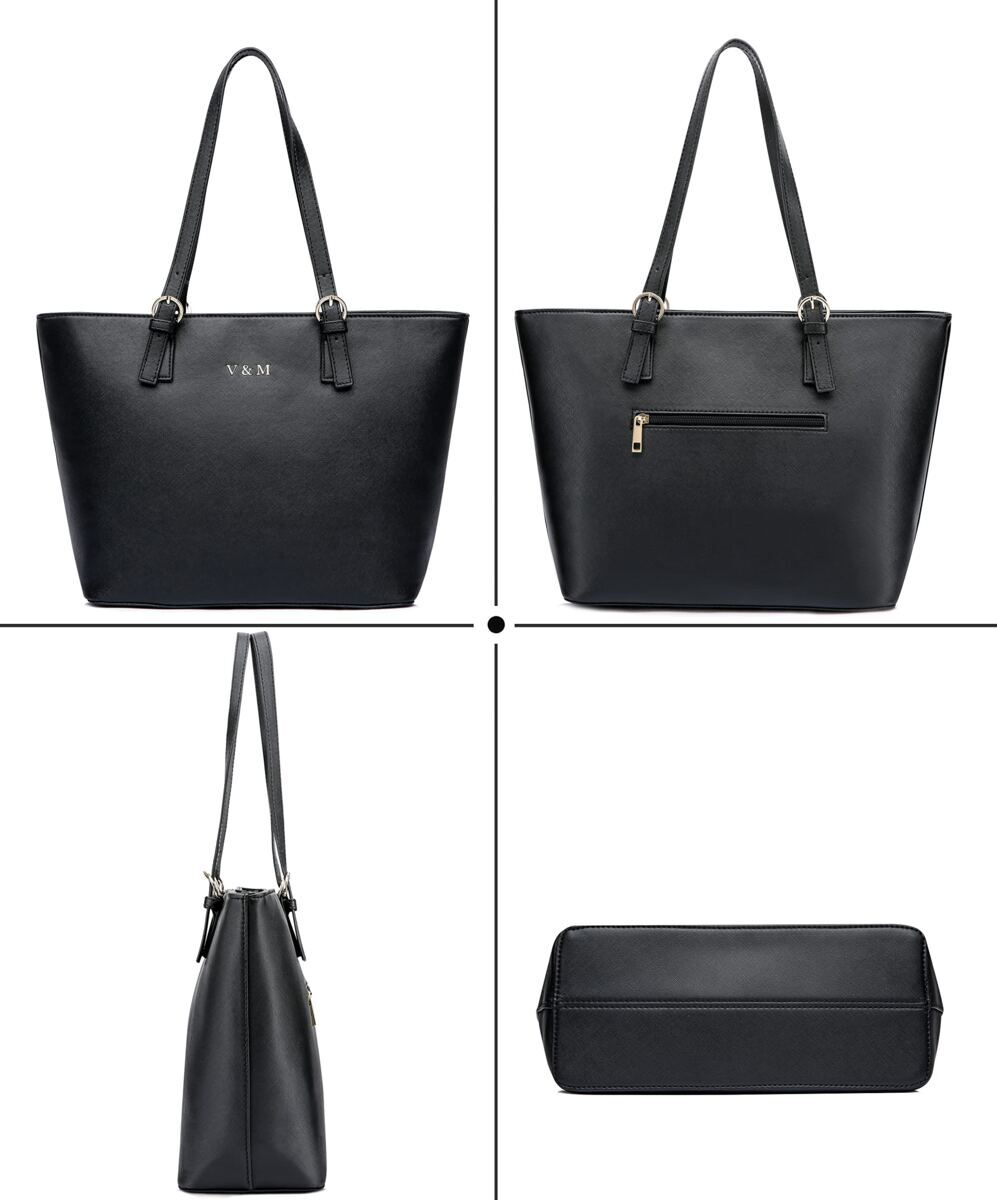 Eleganter Damen-Shopper mit Reißverschluss und verstellbaren Trägern – Bild 4