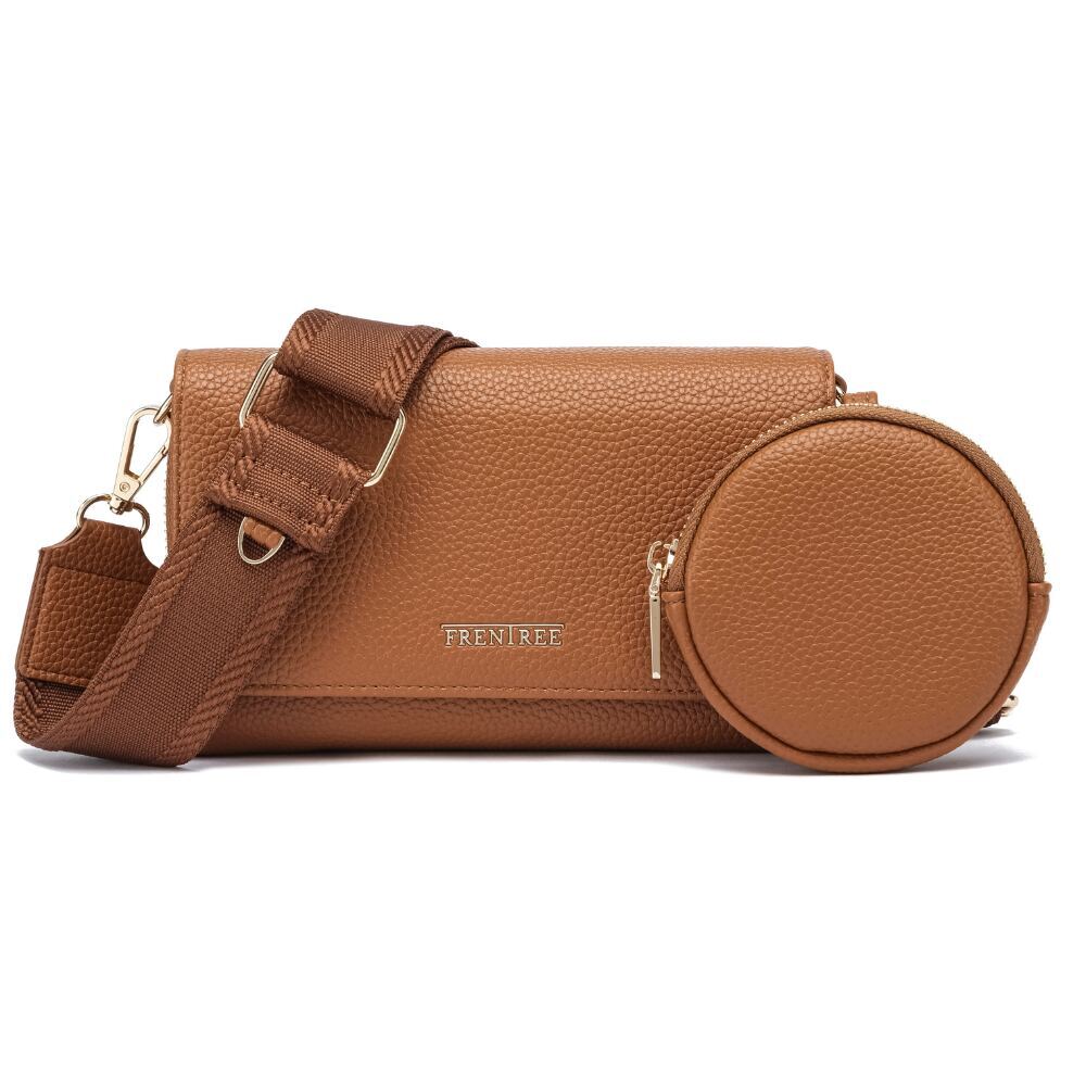 Kleine Damen Umhängetasche mit Reißverschluss, Schultergurt & Mini-Tasche – Bild 2