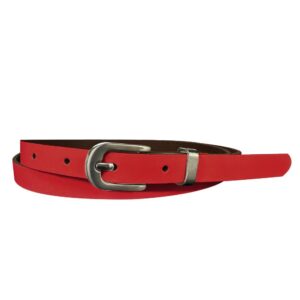 Schmaler Echtleder-Damengürtel, 1,5 cm breit