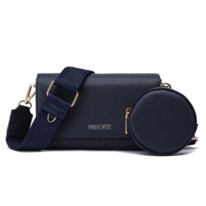 Kleine Damen Umhängetasche mit Reißverschluss, Schultergurt & Mini-Tasche