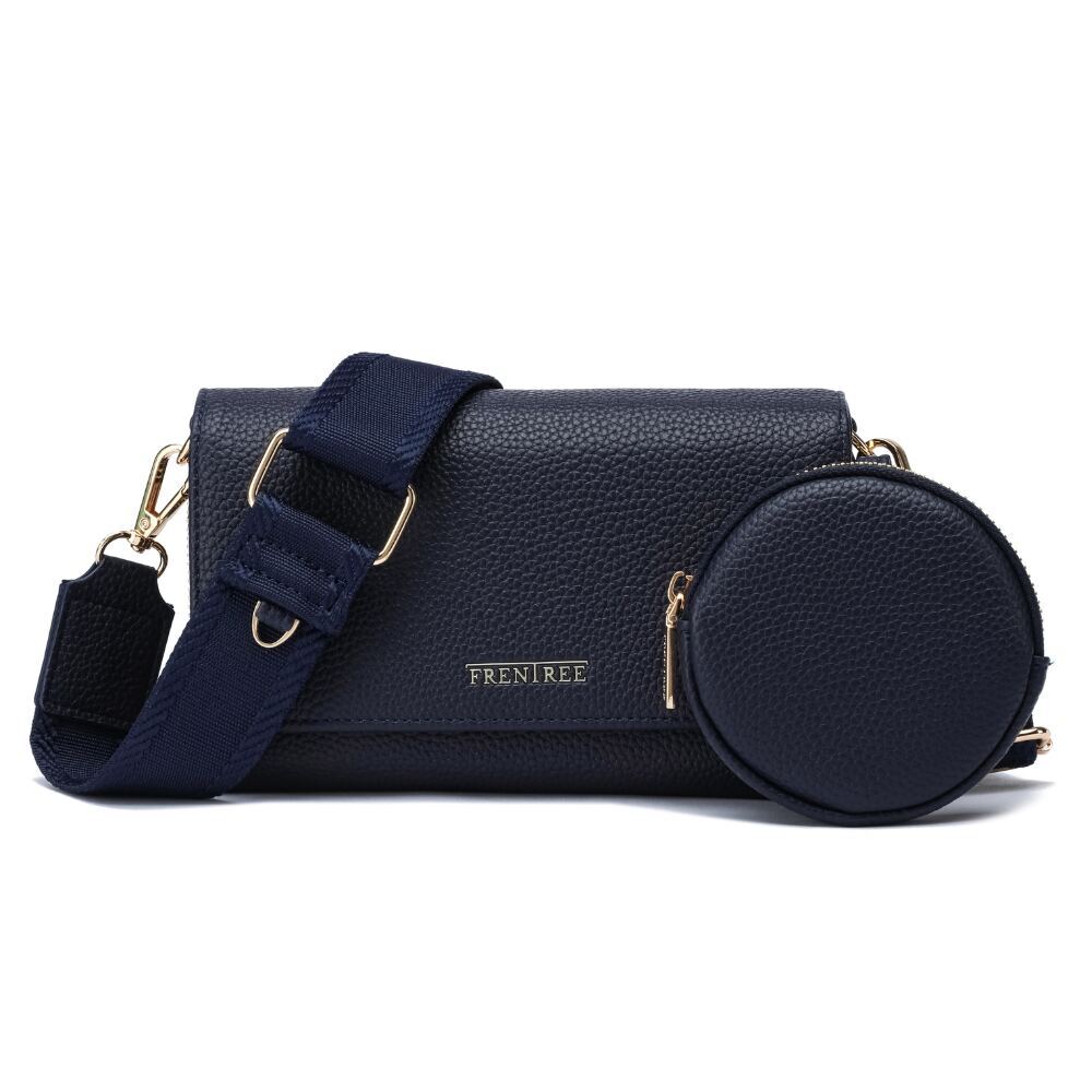 Kleine Damen Umhängetasche mit Reißverschluss, Schultergurt & Mini-Tasche